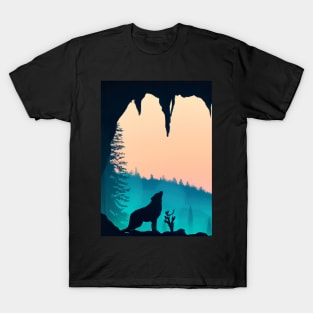 Wolf at Night T-Shirt